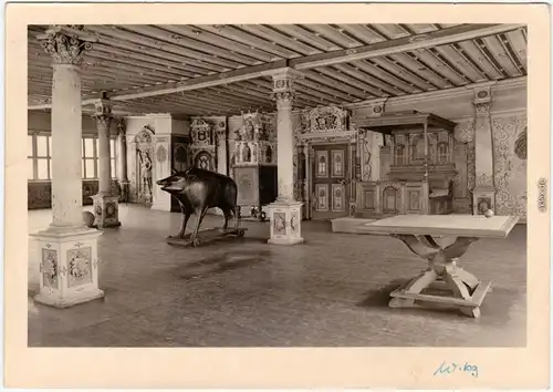 Bad Urach Saal im Schloß Foto Ansichtskarte LK Reutlingen 1953