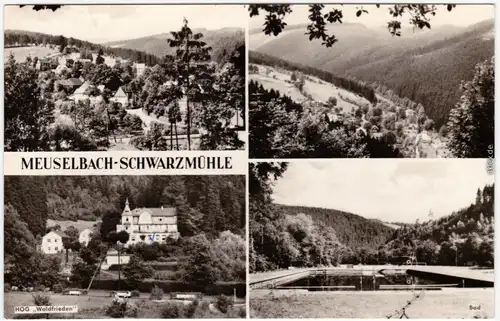 Meuselbach Schwarzmühle 4 Bild: Umland, Schwimmbad und HOG Waldfrieden 1971