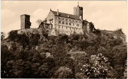 Foto Ansichtskarte Eisenach Blick auf die Wartburg 1957