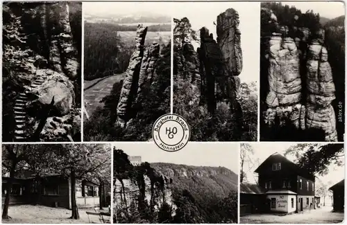 Fotokarte Brand (Sächsische Schweiz) Mehrbild: Berghotel Brand 1962