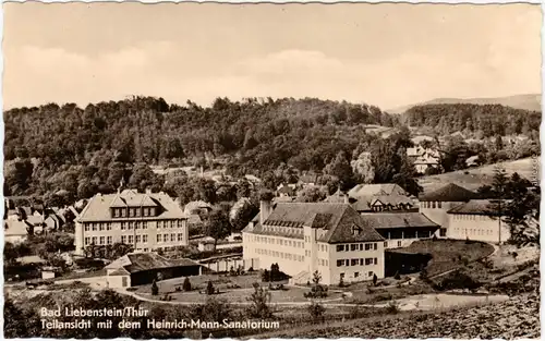 Bad Liebenstein Teilansicht mit Heinrich-Mann-Sanatorium  Ansichtskarte  1963