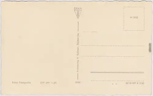 Bad Liebenstein Teilansicht mit Heinrich-Mann-Sanatorium  Ansichtskarte  1963