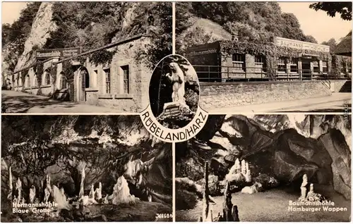 Rübeland 4 Bild: Rübeland - Hermannhöhle und Eingang Harz b Thale Foto Ak 1959