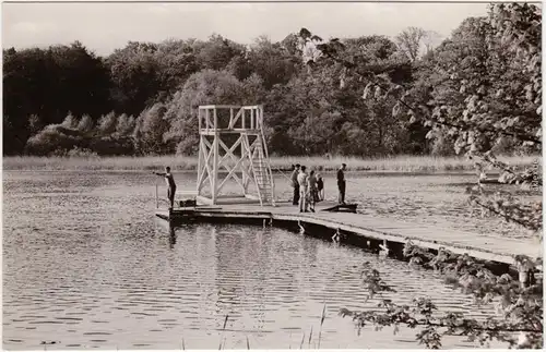 Boitzenburg  Badesteg, Sprungturm am Küchensee Uckermark b Prenzlau 1961