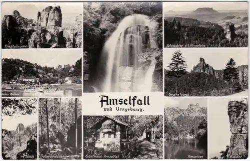 Rathewalde Rathen Amselfall Umgebung - Bastei, Gasrhaus b Bad Schandau 1961