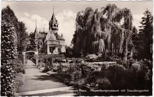 Nordhausen Meyenbergmuseum mit Staudengarten  Foto Ansichtskarte  1960