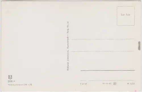 Tabar Thüringer Wald Restaurant Schweizerhaus 1960