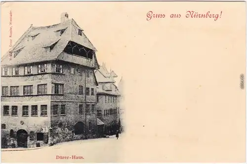Ansichtskarte  Nürnberg Partie am Dürerhaus 1900