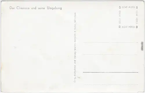 Chiemsee Landkarten AK: Chiemsee Ansichtskarte 1930