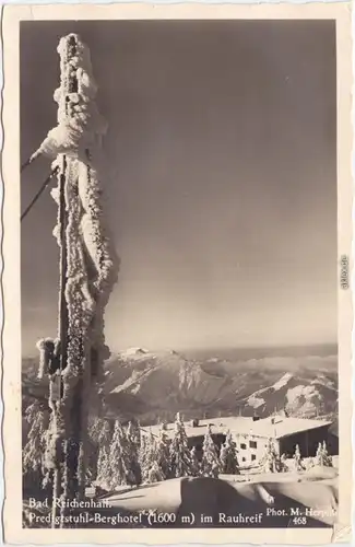 Predigtstuhl Bad Reichenhall Predigtstuhl-Berghotel im Winter 1937