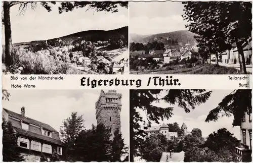 Elgersburg Hohe Warte, Burg, Ort  Foto Ansichtskarte 1961