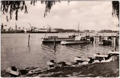 Rostock An der Warnow, Boote Foto Ansichtskarte  1961
