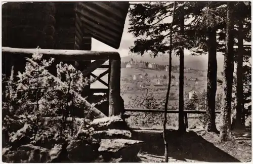 Foto Ansichtskarte Finsterbergen Friedrichroda Blick von der Blockhütte 1960