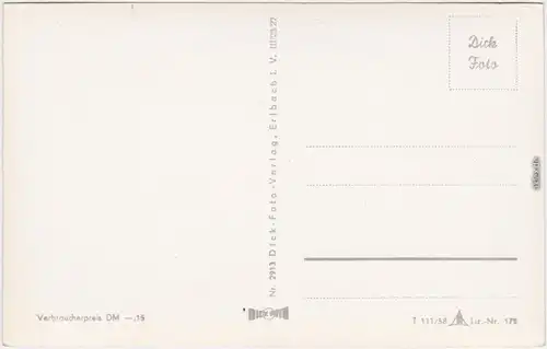 Bad Elster Badecafé, Moritzquelle, Kurtheater, Kurhaus Ansichtskarte  1958