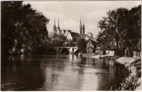 Merseburg Saale mit Schloss Foto Ansichtskarte 1959