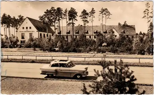 Hermsdorf (Thüringen) HO-Rasthof Hermsdorfer Kreuz Auto Foto Ansichtskarte  1960