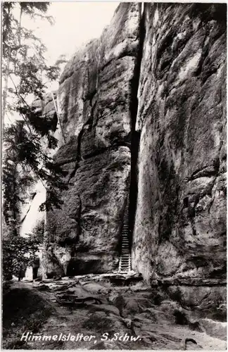 Kirnitzschtal Himmelsleiter, Sächsische  Schweiz Fotokarte  1964