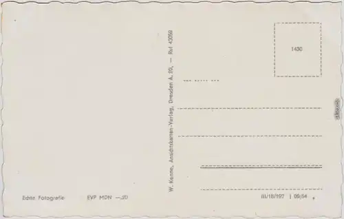 Oberpöbel Dippoldiswalde Blick auf die Putzmühle i. oberen Pöbeltal 1964