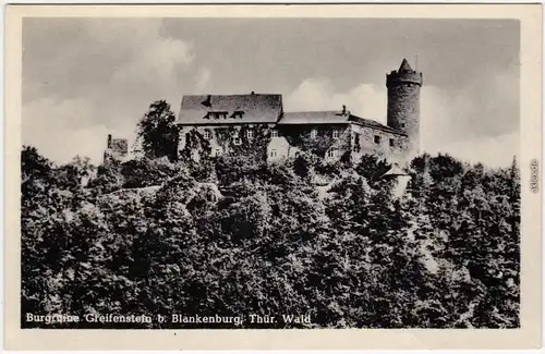 Bad Blankenburg Burgruine Greifenstein Ansichtskarte 1955