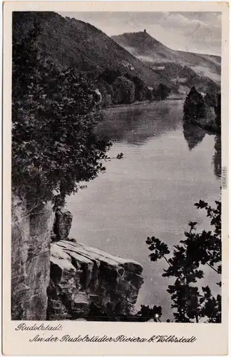 Foto Ansichtskarte Rudolstadt An der Rudolstädter Riviera b. Volkstedt 1955