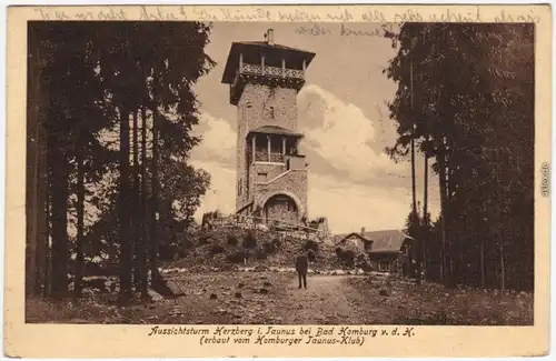 Bad Homburg vor der Höhe Aussichtsturm Herzberg Ansichtskarte1928