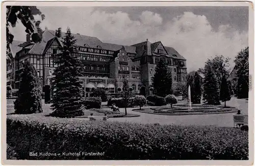 Bad Kudowa Kudowa-Zdrój Kurhotel Fürstenhof 1939