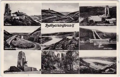 Syburg Dortmund Denkmal, Kraftwerk, Verbandstraße, Wittekinds-Ruine 1957