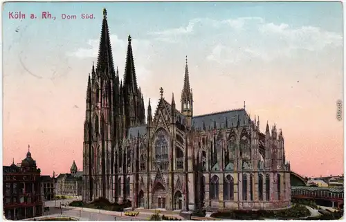 Köln Coellen /  Cöln Kölner Dom Südseite Ansichtskarte  1912