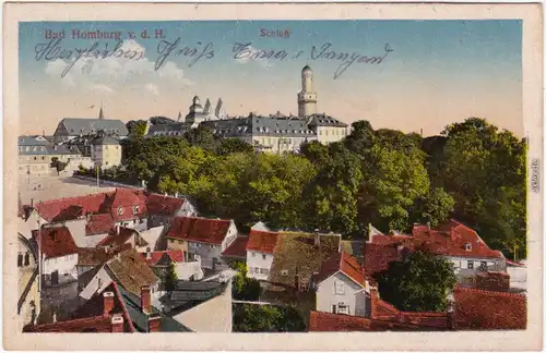 Bad Homburg vor der Höhe Schloss und Stadt 1917