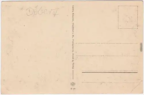 Bad Homburg  Höhe Kastell, Mithras - Heiligtum mit immerfließender Quelle 1924