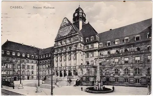 Kassel Cassel Rathaus Ansichtskarte  1916
