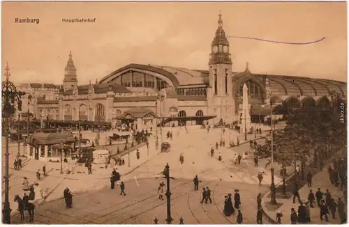 Hamburg Hauptbahnhof Ansichtskarte  1917