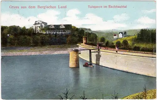 Remscheid Talsperre im Eschbachtal Ansichtskarte 1925