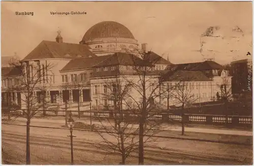 Ansichtskarte Rotherbaum Hamburg Vorlesungsgebäude - Straßenpartie 1916