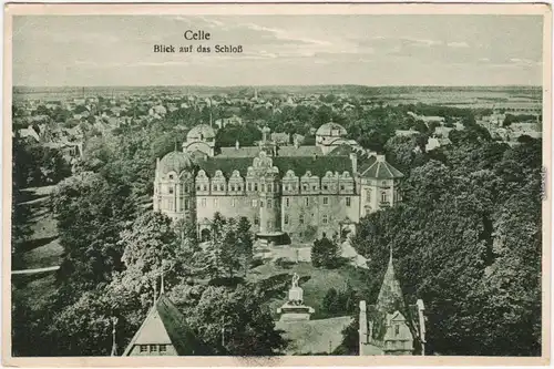 Celle Blick auf das Schloß - Stadt 1918 