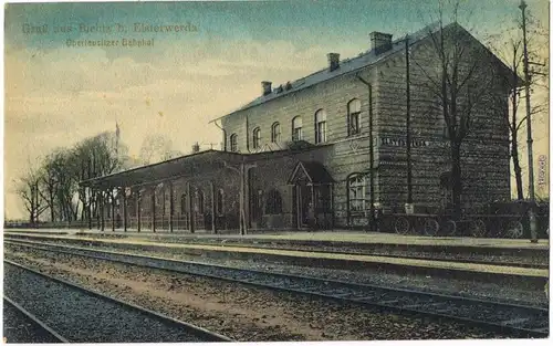 Biehla Elsterwerda Wikow Oberlausitzer Bahnhof, Gleisseite Niederlausitz 1914