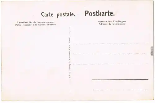 Rheineck SG Stadt, Bahnhof colorierte Ansichtskarte Sankt Gallen1912