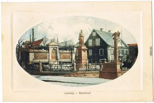 Lennep Remscheid Partie an den Krieger Denkmälern parcepartout 1913