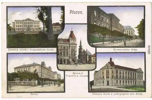 Prerau Přerov Stadtansichten Ansichtskarte Olmütz Olmouc 1915