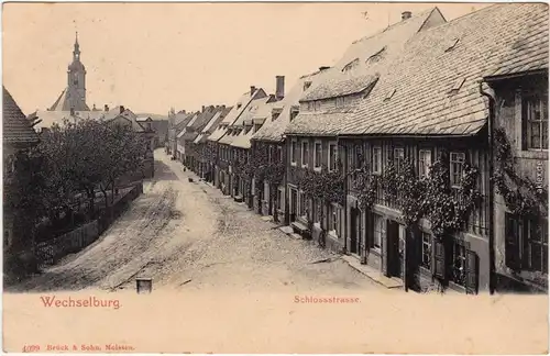 Wechselburg Schlossstrasse b Mittweida Chemnitz Ansichtskarte  1906