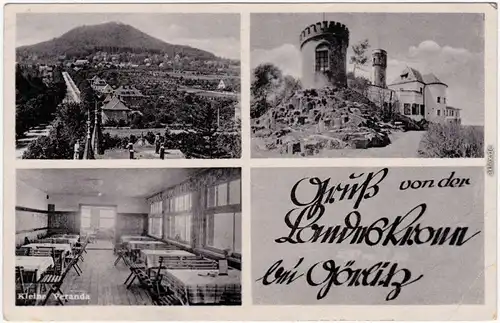 Biesnitz Görlitz Zgorzelec 3 Bild: Landeskrone - Hotel und Veranda 1940