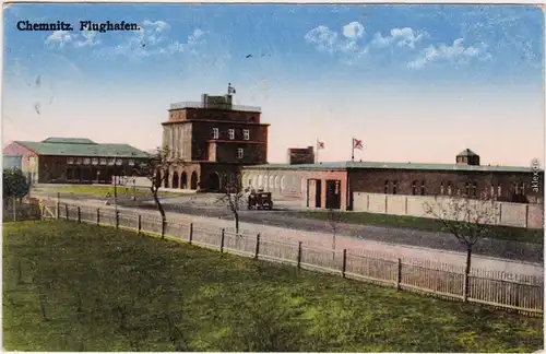 Ansichtskarte Chemnitz Karl-Marx-Stadt Partie am Flughafen 1931