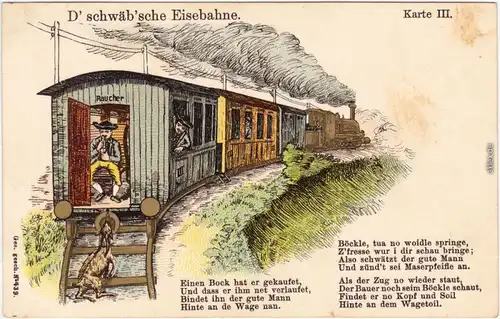 Schwäbische Eisenbahn - D schwäbsche Eisebahne 3 1912 Goldrand
