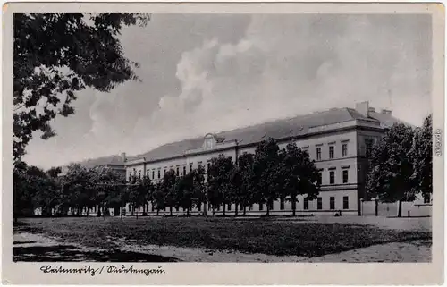 Leitmeritz Litoměřice Straßenpartie Verwaltungsgebäude 1938 