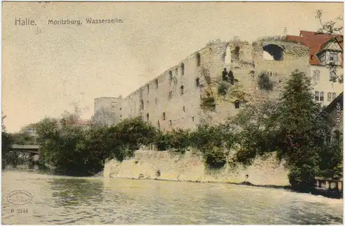 Halle (Saale) Moritzburg (Wasserseite) Ansichtskarte 1905