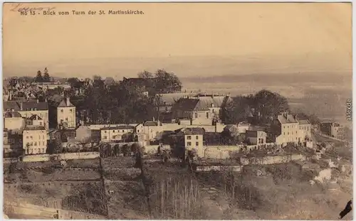 Laon Blick vom Turm der St. Martinskirche CPA Ansichtskarte 1917