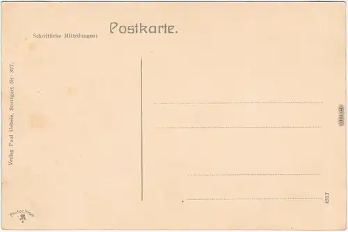 Stuttgart Totale Ansichtskarte 1916