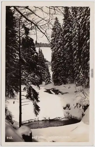 Spindlermühle Špindlerův Mlýn | Spindelmühle Bilé Labe Weißwasser im Schnee 1932