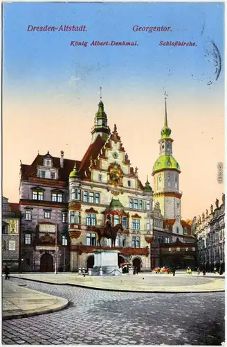 Innere Altstadt Dresden Drježdźany Schloß, Georgentor 1913