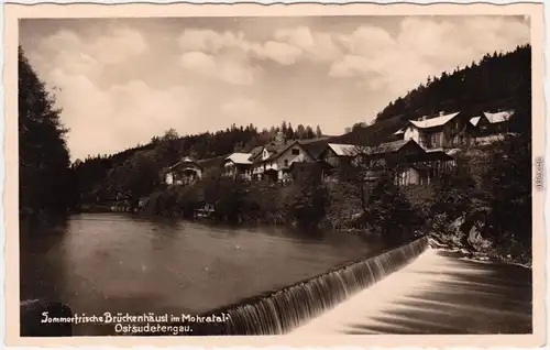 Bautsch Budišov nad Budišovkou Blick auf die Stadt - Wehr b Oppau Opava  1930